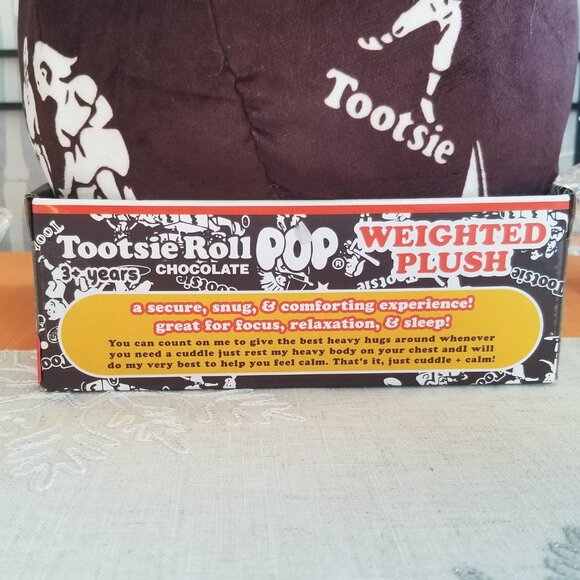 Tootsie Roll Chocolate Pop Weighted Plush - NEW! - Picture 3 of 3